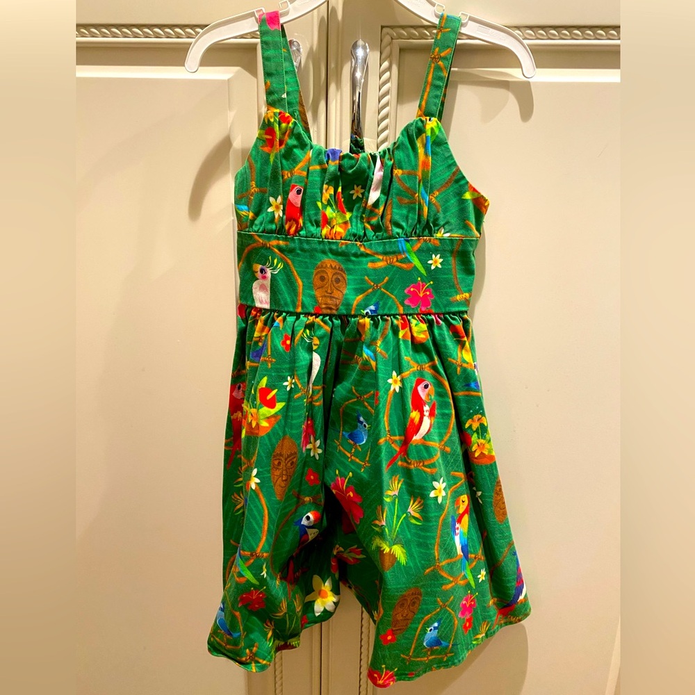 Disney, Green Tropical Dress, Pockets, Size XS